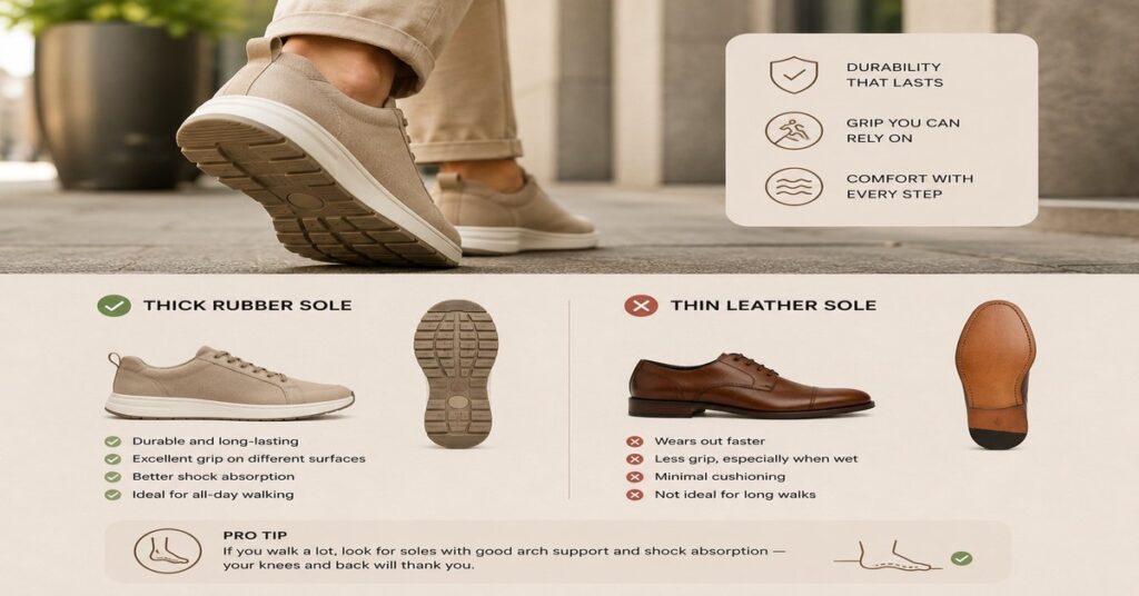 Pay attention to the sole